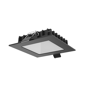 Светодиодный светильник VARTON DL-03 квадратный встраиваемый 110x110x25 мм 12 Вт 3000 K IP54/IP44 RAL9005 черный муар